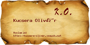 Kucsera Olivér névjegykártya