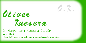 oliver kucsera business card
